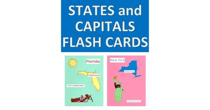 Us states and capitals flashcards