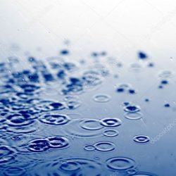 If you see raindrops splashing on the surface