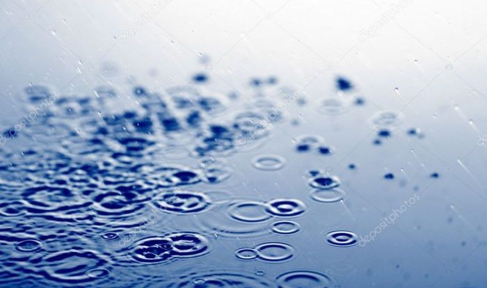 If you see raindrops splashing on the surface