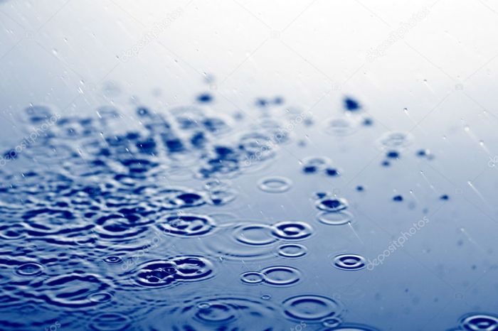 If you see raindrops splashing on the surface