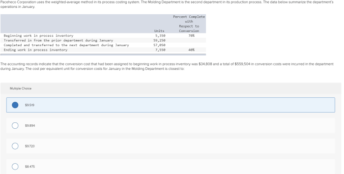 Paceheco corporation uses the weighted-average