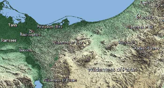 Exodus route moses map egypt maps bible sinai israel wilderness mount land promised numbers sin jesuswalk traditional where israelites kadesh